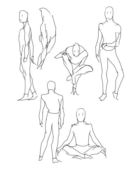 Мужские позы для рисования