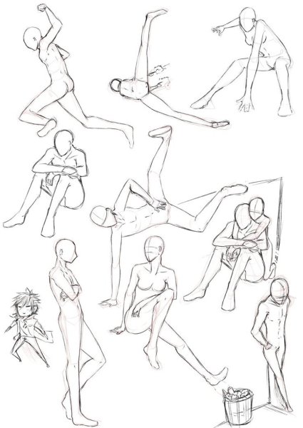 Эффектные позы для рисования