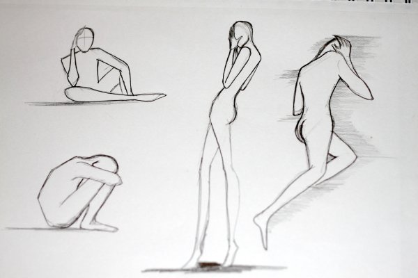 Зарисовки людей в разных позах