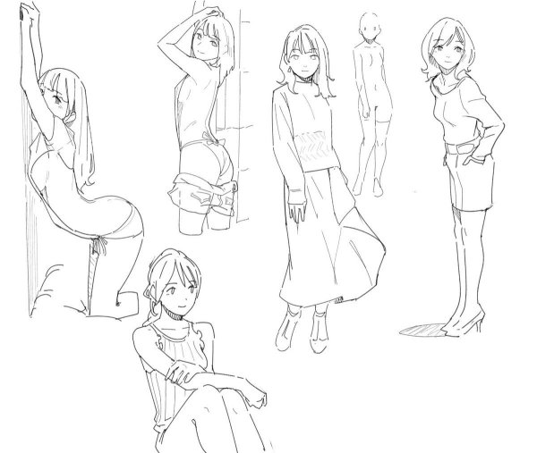 Повседневные позы для рисования