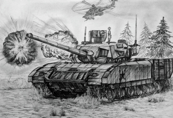Рисунки танков карандашом