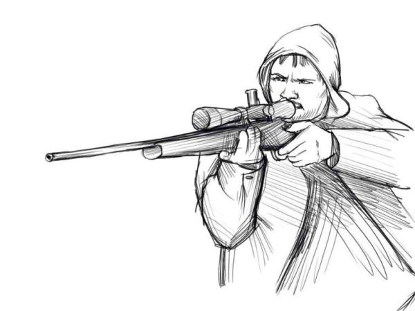 Снайпер карандашом