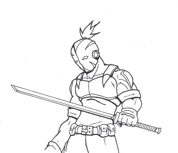 Ниндзя рисунок карандашом