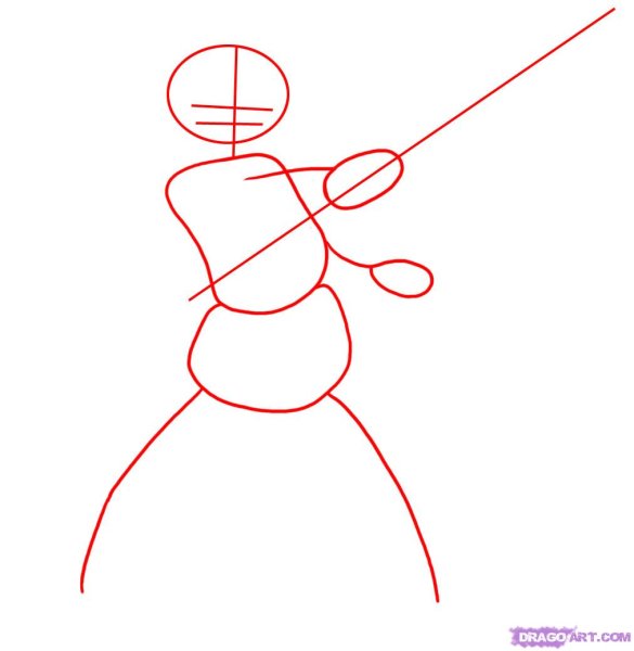 Рисовать ниндзя поэтапно