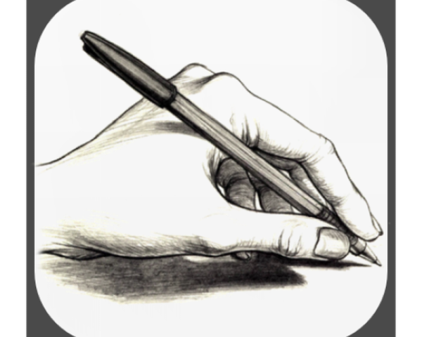 Ресунок река с карандашом