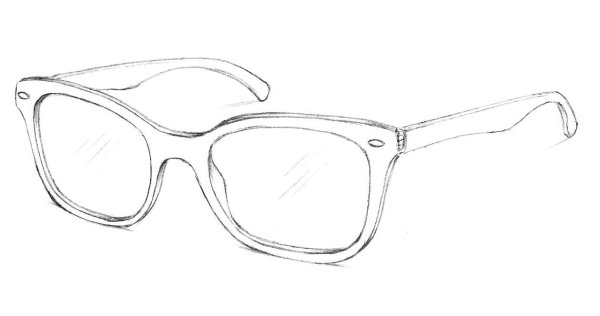 Очки карандашом