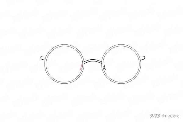 Очки для срисовки круглые