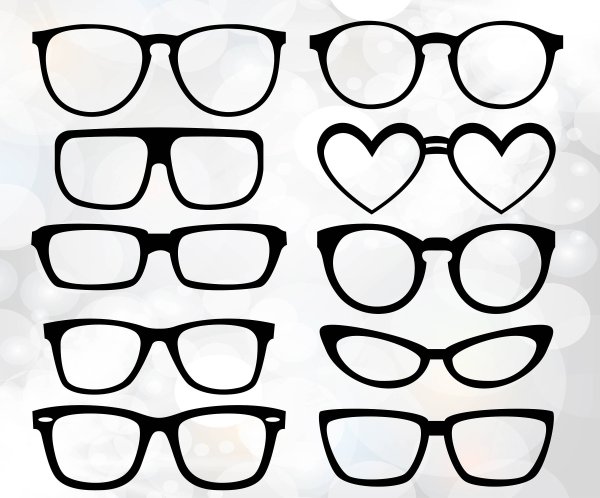 Поэтапное рисование очков