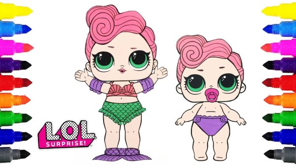 Куклы ЛОЛ для срисовки
