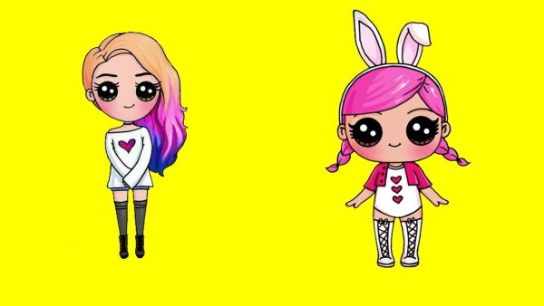 Рисунки ЛОЛ куклы легко