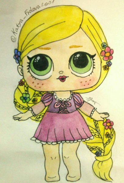 Куклы ЛОЛ для рисования