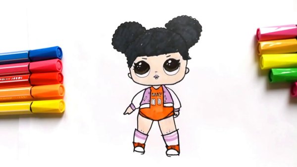 Куклы ЛОЛ для срисовки