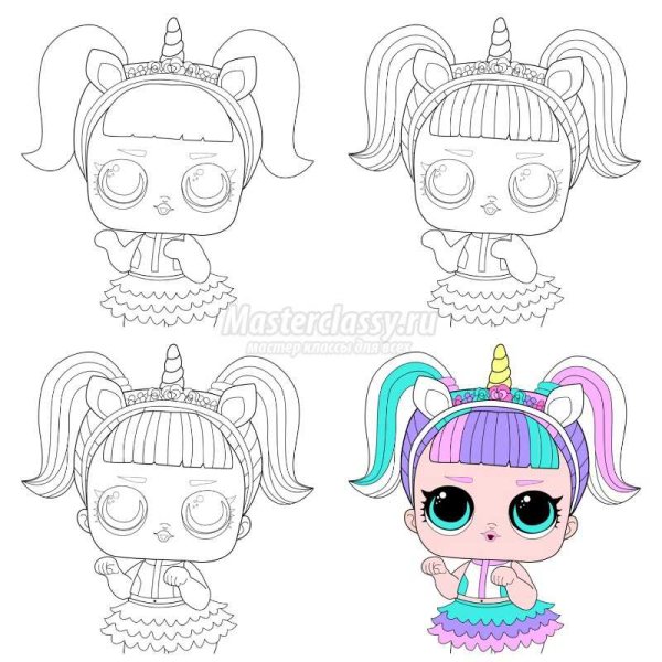 Поэтапное рисование ЛОЛ