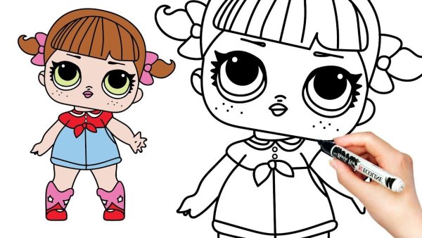 Куклы ЛОЛ для рисования