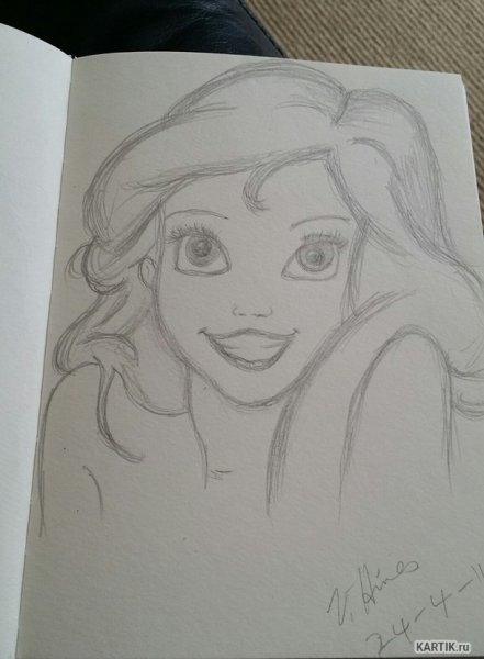 Дисней Бемби карандашом