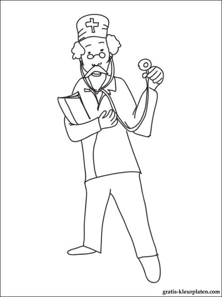 Рисунок врача карандашом поэтапно