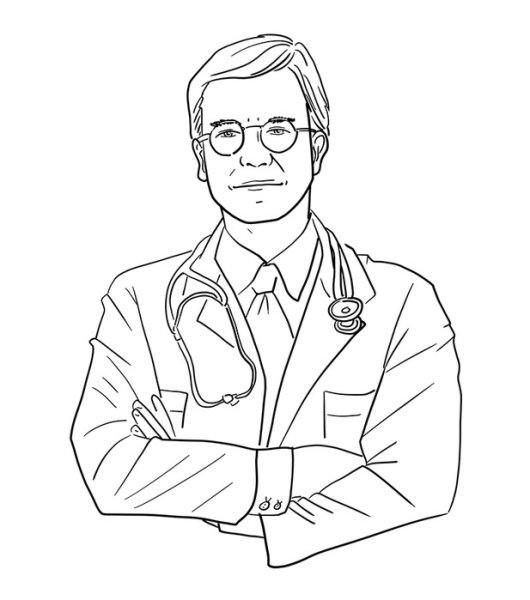 Хирург раскраска