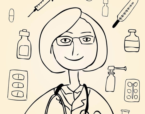 Медсестра раскраска