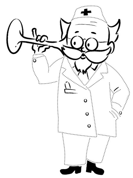 Раскраска врач для детей