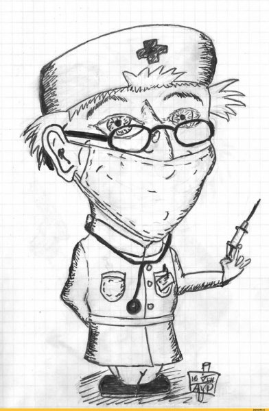 Нарисовать врача поэтапно