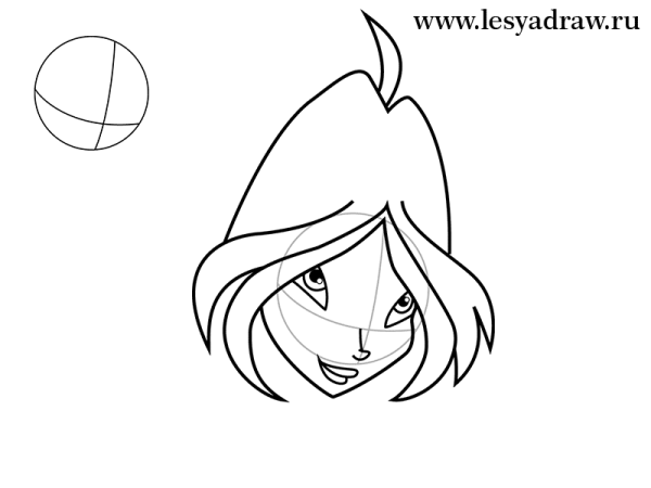 Винкс для срисовки Флора