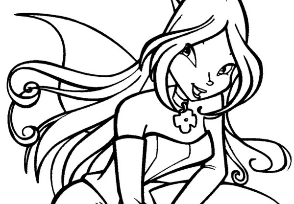 Раскраска клуб Винкс Блум чармикс