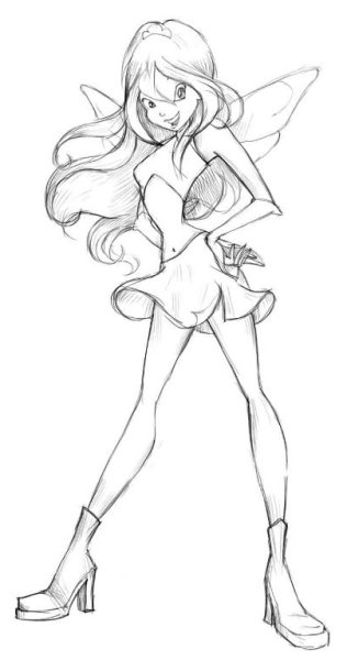 Винкс разукрашка Муза