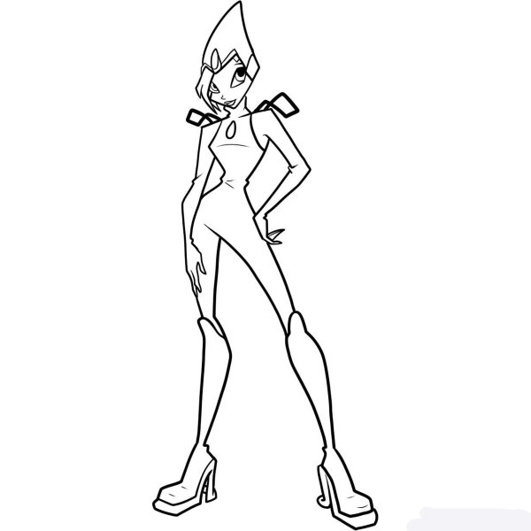 Винкс рисунки карандашом Текна