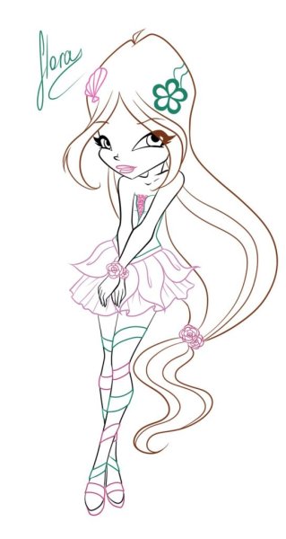 Как рисовать Винкс Блум