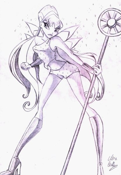 Винкс Муза Беливикс карандашом