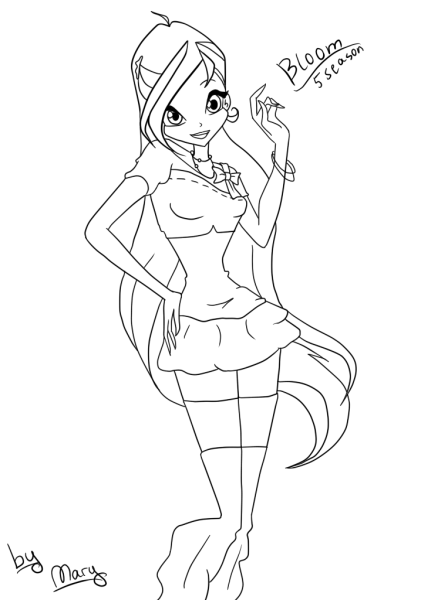 Рисунки Винкс карандашом Блум Беливикс