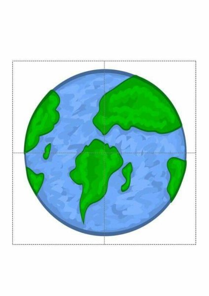 Трафарет земли для детей