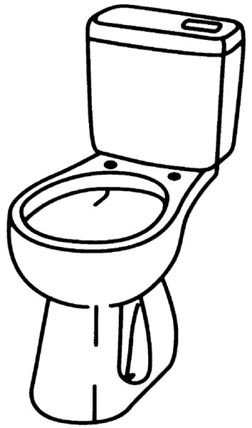 Унитаз схематично