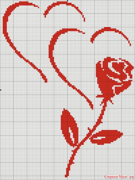 Монохромная вышивка цветов