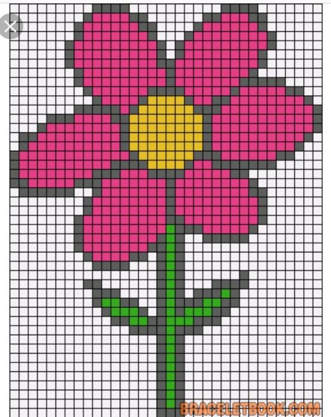 Вышивка по клеткам цветы