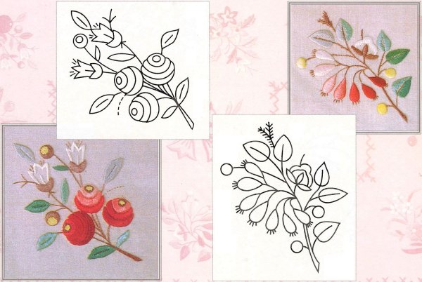 Вышивка гладью схемы