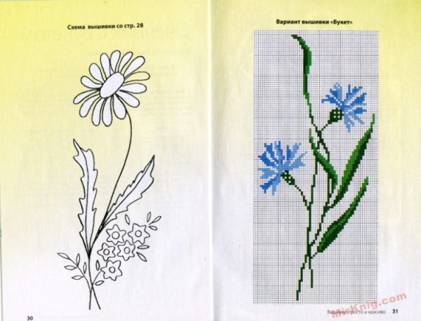 Вышивка простыми швами схемы