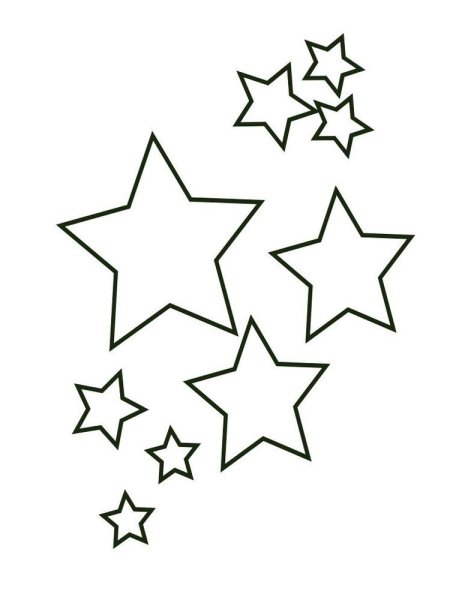 Звезда раскраска