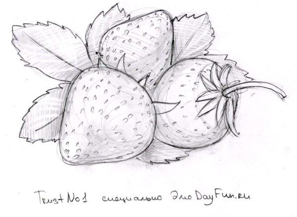 Клубника раскраска