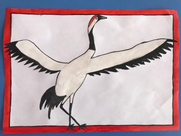 Птицы в небе карандашом