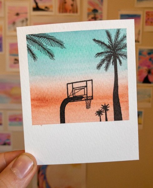 Пейзажи в стиле полароид