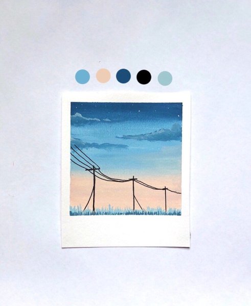 Пейзажи в стиле полароид