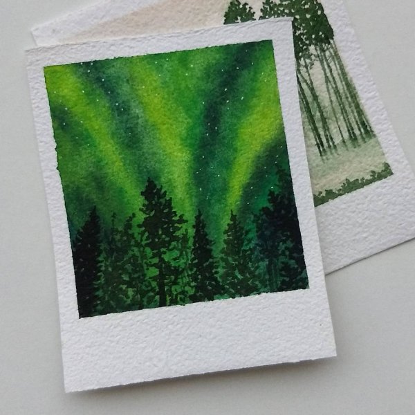 Фотокарточки акварель