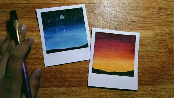 Полароид красками