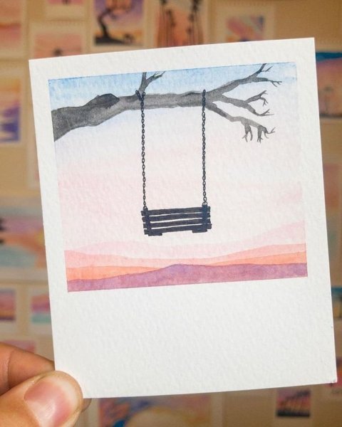 Полароиды рисунки легкие