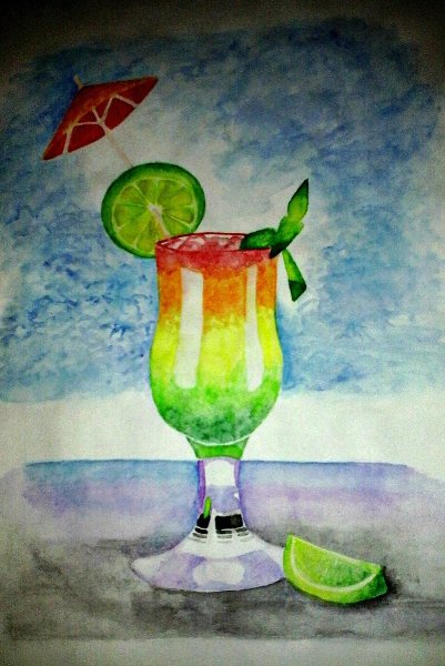 Натюрморт с коктейлем