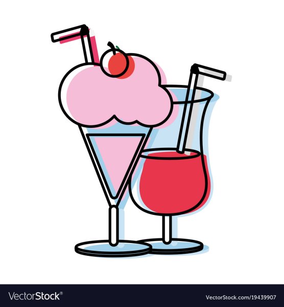 Лёгкие рисунки коктейль