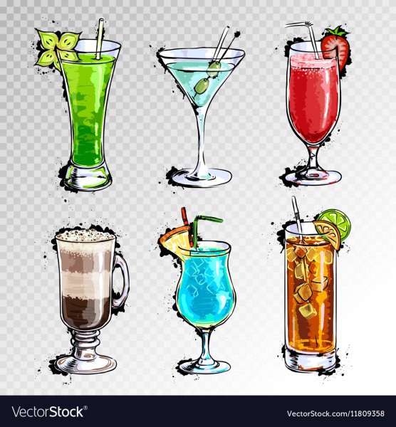 Нарисовать напиток в бокале