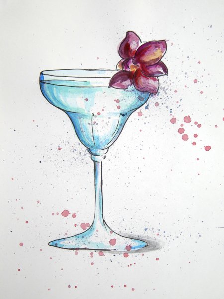 Коктейль акварель