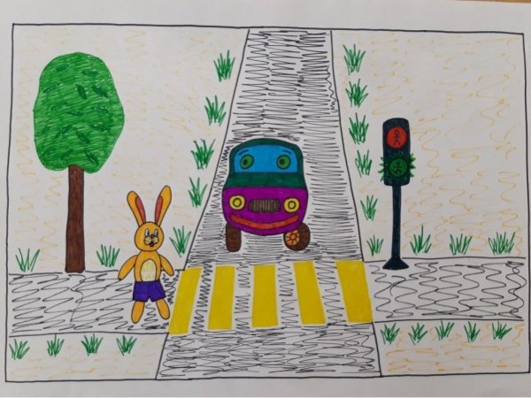 Рисование по правилам дорожного движения